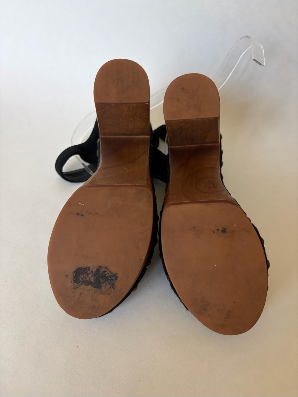 Vintage Y2K Jeffrey Campbell Woodies Splendid suede leather 70s platform heels 7 - Picture 6 of 10